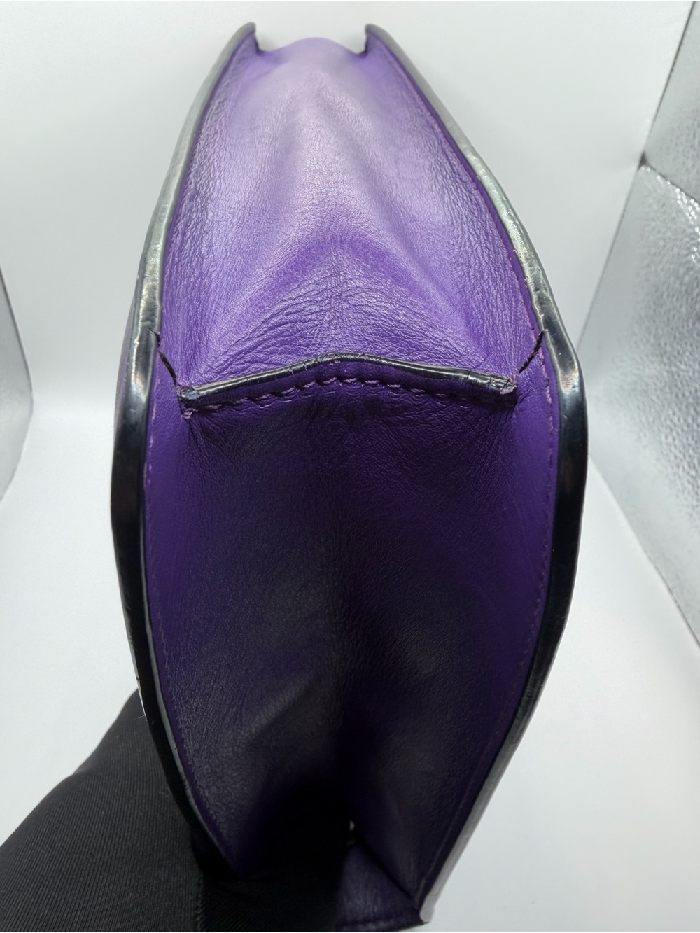 Bvlgari Purple Calfskin Serpenti Forever Crossbody Bag with Gold Chain & Mirror - Picture 12 of 16